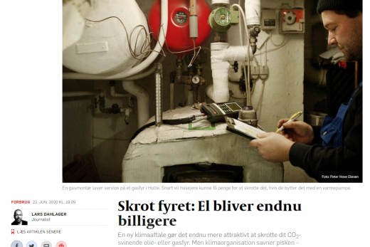 Klimaaftale om afgiftsnedsættelse på el gør Nærvarme Danmarks abonnement ca. 1000 kr. billigere årligt.